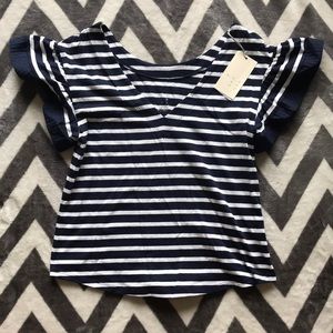 Navy striped top